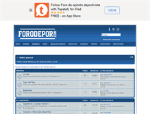 Tablet Screenshot of forodepor.com